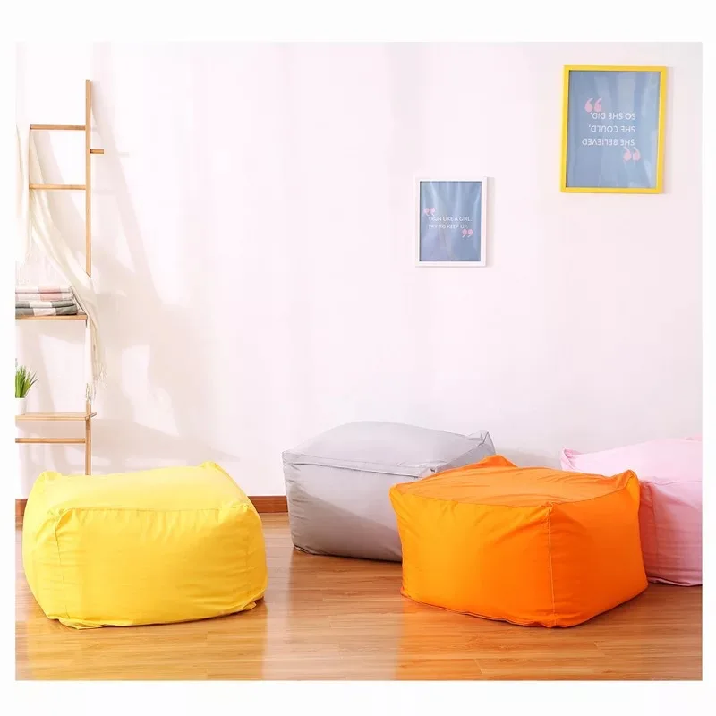 Lazy BeanBag Sofas Cover Chairs without Filler Linen Cloth Lounger Seat Bean Bag Puff asiento Couch Tatami Living Room Furniture | Дом и сад