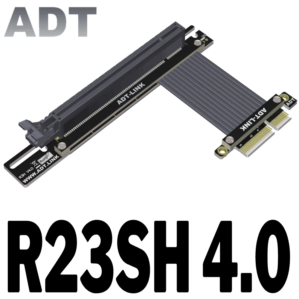 

ADT PCI-e 4.0 x4 to x16 Riser Cable 64G/bps PCIE 4x 16x Extender Conversion Cable PCI Express R23SL/R23SF/R23SH