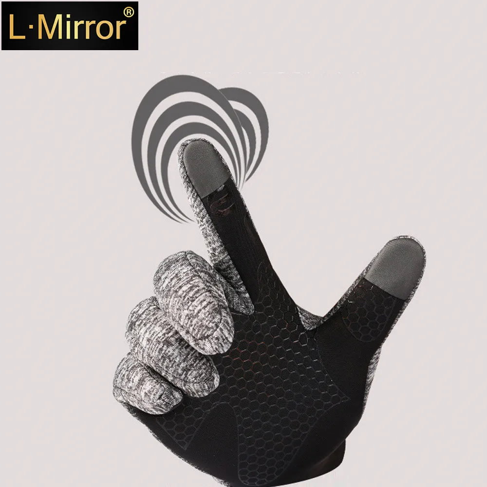 L. Mirror, 1 пара,, модные зимние спортивные перчатки для сенсорного экрана, флисовые внутренние перчатки для Comt& heat, универсальные
