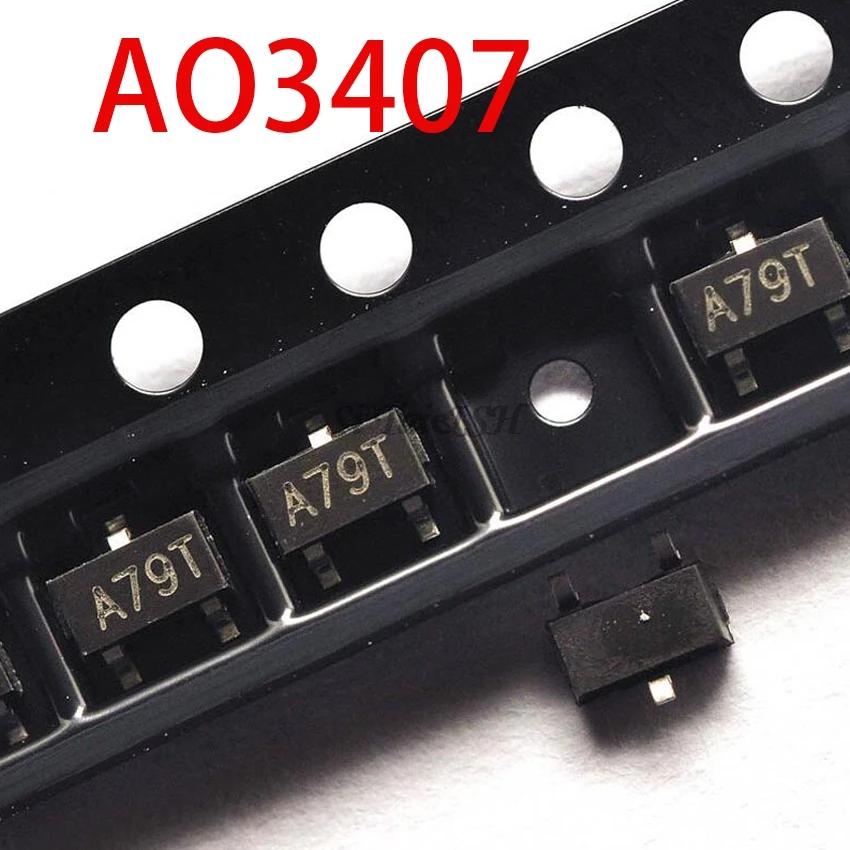 50 шт. AO3407 3407 SOT23-3 MOSFET A79T MOSFT P-Ch -30V -3.6A 64mOhm Новый и оригинальный