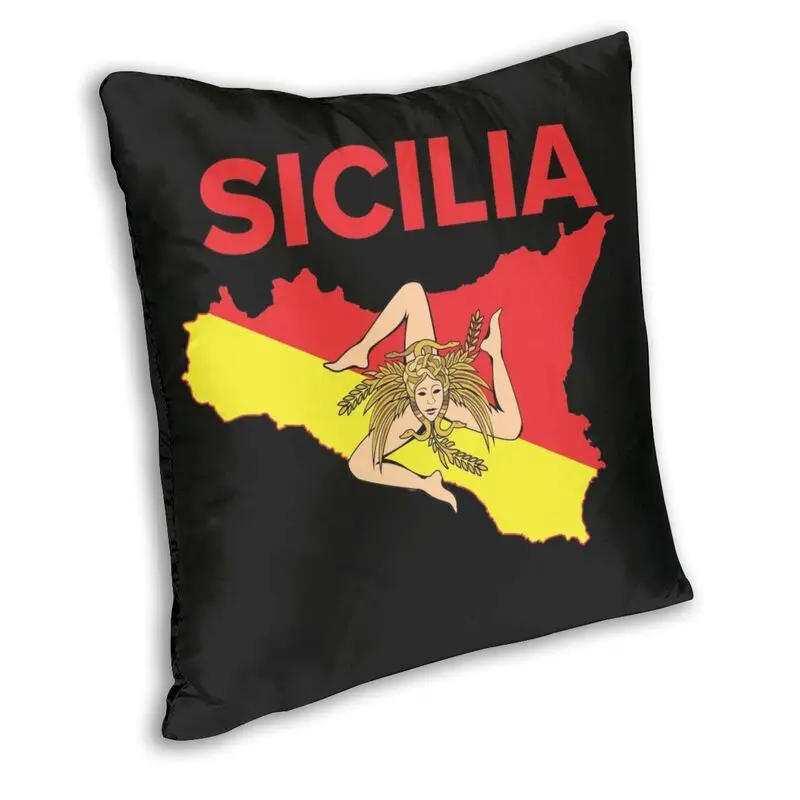 Наволочка в скандинавском стиле с картой Сицилии мягкая подушка для дивана