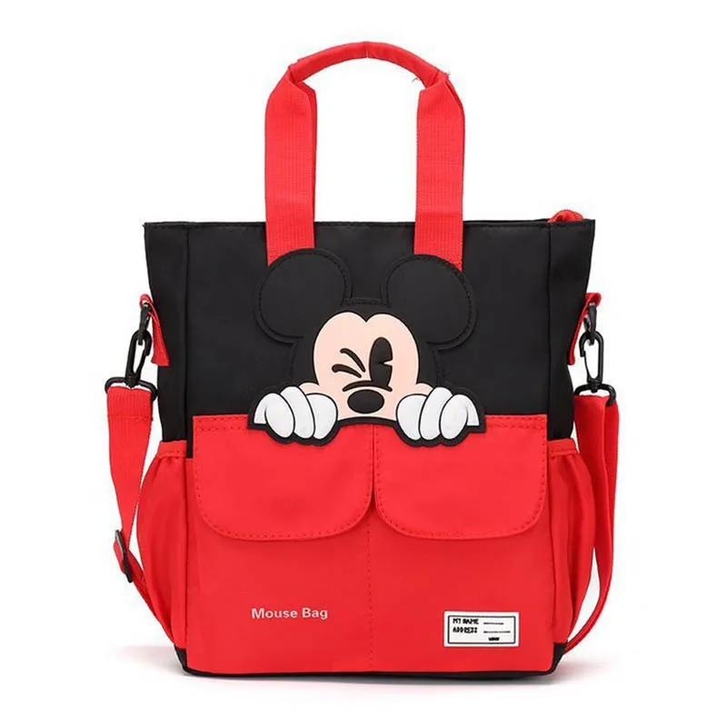 Disney Child School Bag Boys Girls Fashion Kids One-Shoulder Messenger Bag Elementary Student Mickey Anime Cute School Backpack