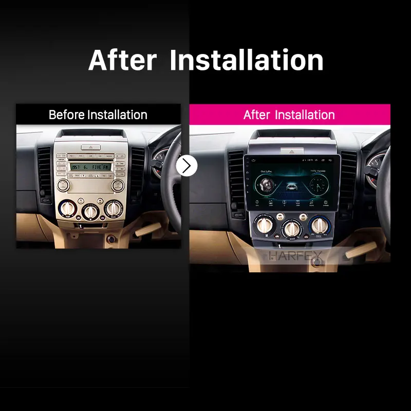 Harfey автомобильный 9 &quotGPS HD Android 2006 стерео для Ford Everest/Ranger Mazda BT-50 2007 2010-Поддержка Carplay