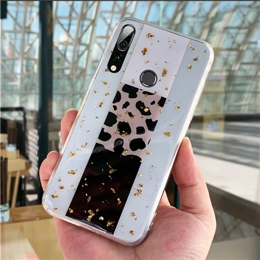 Чехол TRISEOLY из золотистой фольги с леопардовым принтом для huawei P8 P9 P10 Lite Plus для mate 10 20 Pro Honor 6X9 8 Lite Nova 3 3i, мягкий чехол