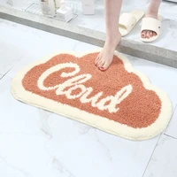simple super soft rug cloud microfiber bathroom toilet water absorbent non slip floor mat household bedroom entry door mat