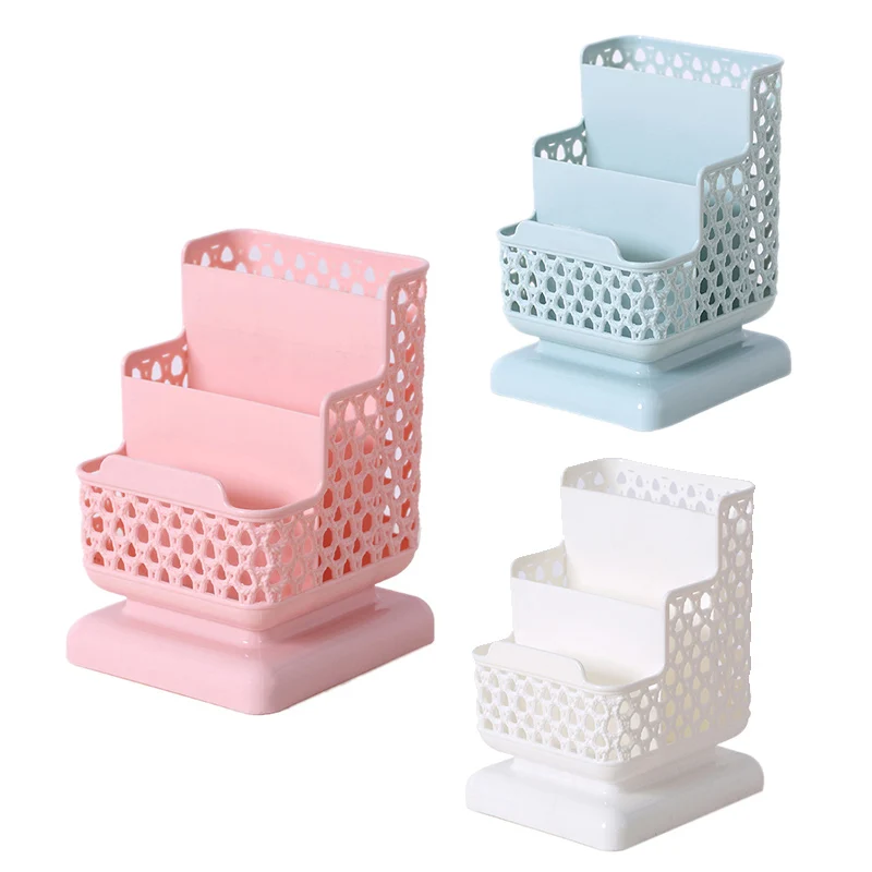 

Plastic Cosmetic Storage Rack 3 Layers Pen Holder for Office Home Desktop Storage Organizer JA55