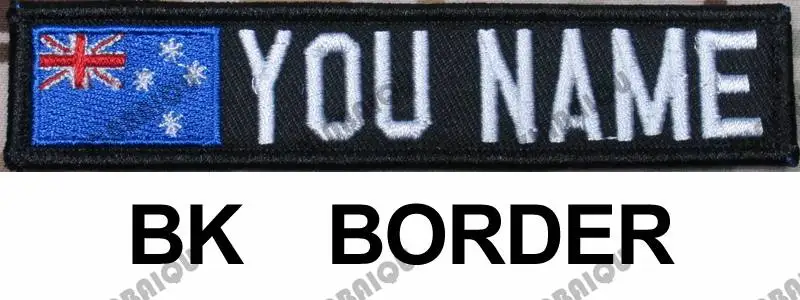 Вышитая нашивка на заказ с новозеландским флагом название лента крючком и петлей