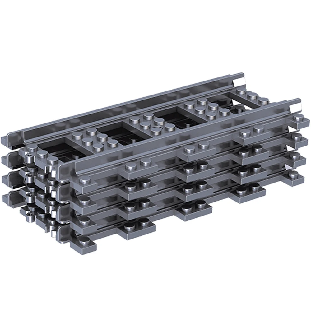 

100Pcs/Lot City Trains Train Track Rail Straight Rails Building Blocks Set Bricks Model Kids Classic Toys For Children gift