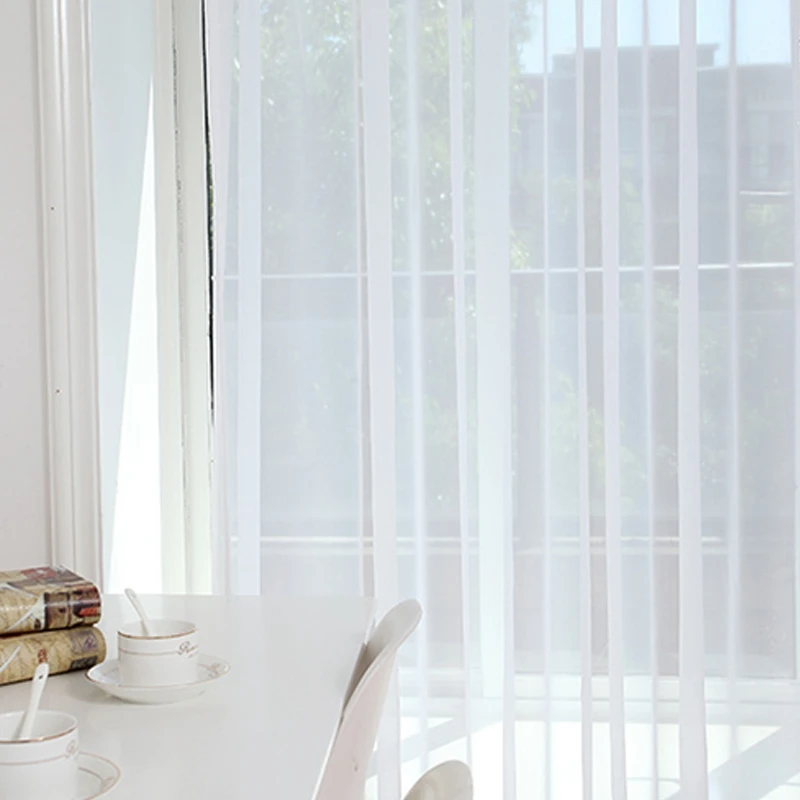 2 шт. супер мягкие приятные на ощупь шторы из белого тюля для гостиной современные