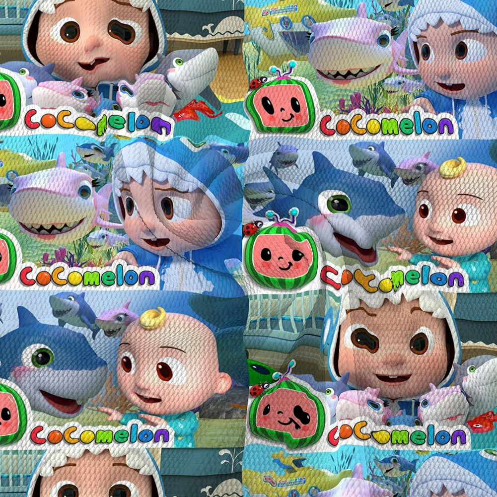Cocomelon хлопчатобумажная ткань с принтом персонажа пуль стрейч для DIY Home Tex Bags