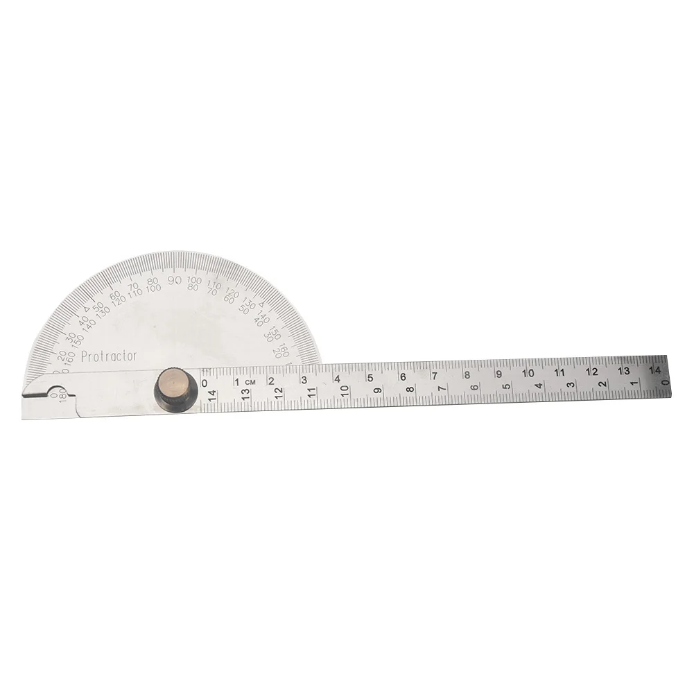 

14.5cm 180 Degree Practical Protractor Angle Finder Craftsman Ruler Stainless Steel Caliper Measuring Tools Woodworking