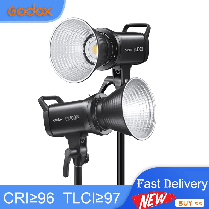 Godox SL100D SL100Bi Video Light 100W 5600K White Version LCD Panel Outdoor Light Continuous Output Bowens Mount Studio Light