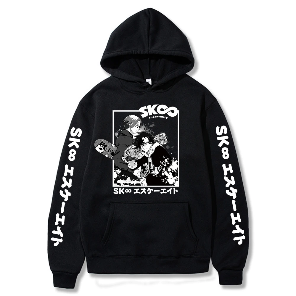 

Мужская толстовка с капюшоном SK8 the Infinity, Reki Langa Hasegawa, повседневный уличный пуловер, толстовки в стиле Харадзюку, размера плюс