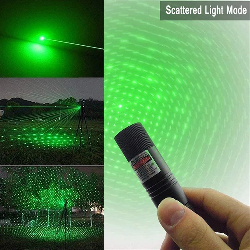 Laser Pointer Green Sight Pen Powerful Red Dot 10000m 532nm 303 Adjustable Focus For Hunting Climbing | Спорт и развлечения