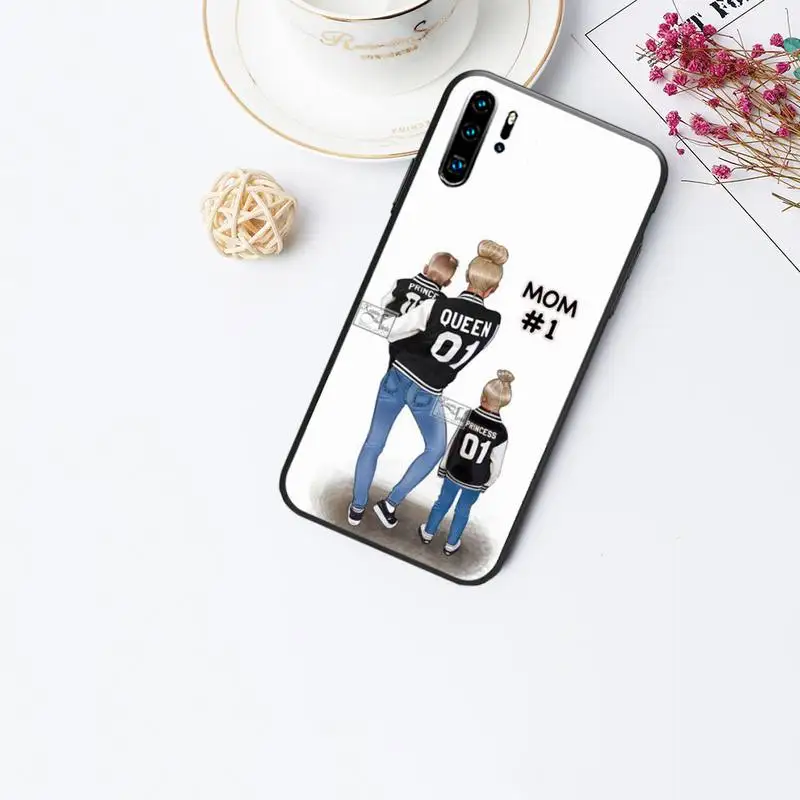 

Black Girl Baby Women Mom Phone Case For Huawei P40 P30 P20 Pro Mate 10 20 30 Pro Lite P Smart Y7 2019 Plus Nova 3I Cases Cover