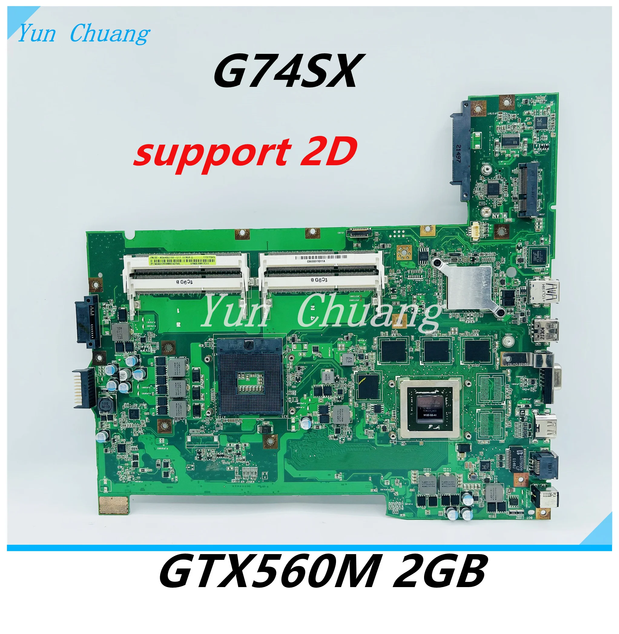 G74SX материнская плата 2D GTX560M 2G для Asus G74S G74 Материнская ноутбука тест материнской