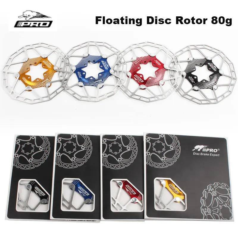 

PRO Super Light 160mm Brake Floating Rotor Stainless Steel for Mountain Bike CNC Brake Pads Float for MTB Bike 44mm 6 Bolts 80g