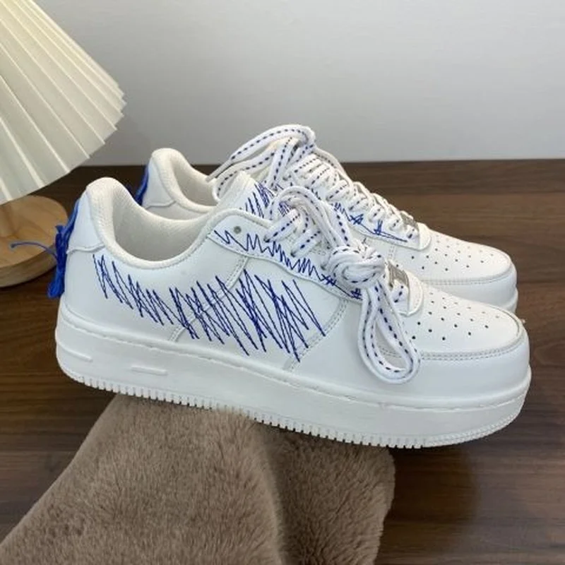 

2021 Women's Sneakers Sports Shoes Fashion Platform Flats Vulcanized Casual White Harajuku Running Spring Female Dropshipping