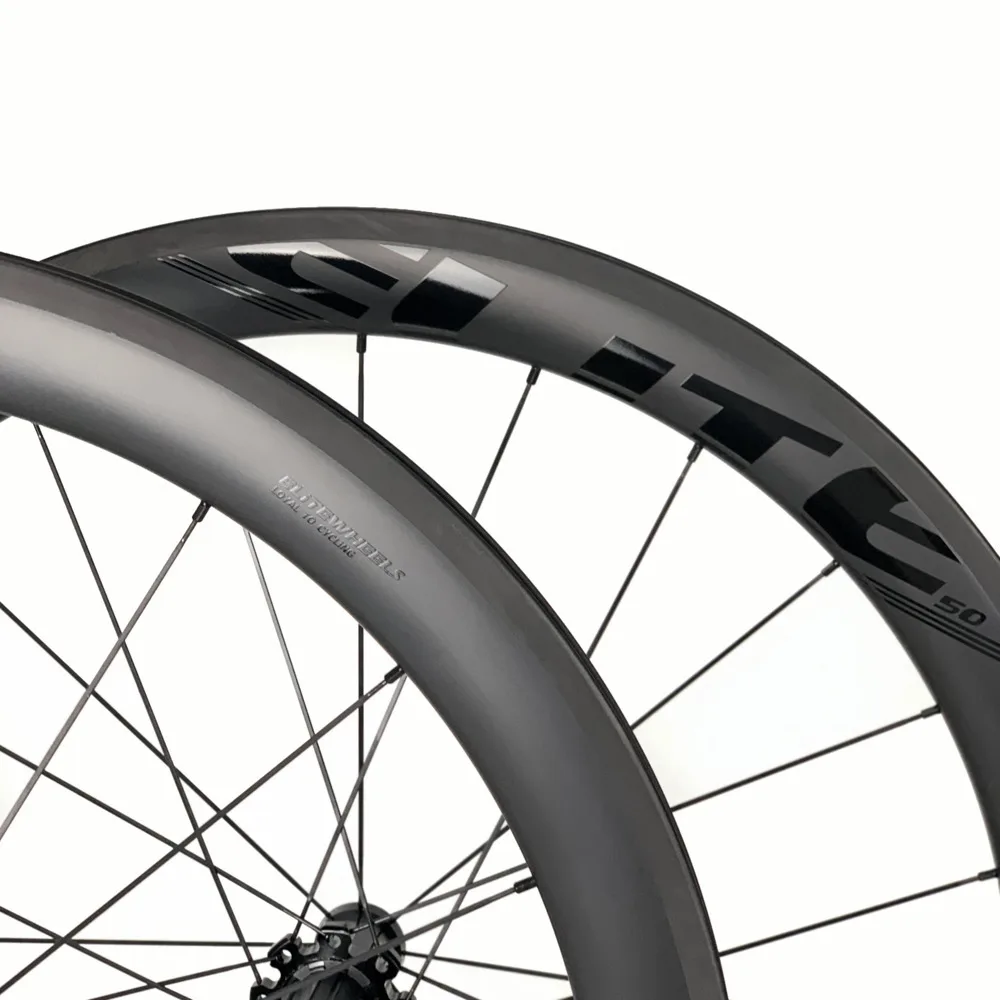 Pаспродажа ELITEWHEELS 700c шоссейный велосипед Углеродные колеса ENT UD МАТОВЫЕ велосипедные колеса бескамерные готовые UCI качественные диски из углеродного в...