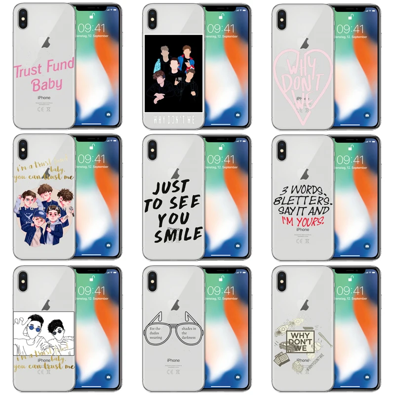 Чехлы для телефонов с надписью Why't we 8 чехол iphone 7 6 6S 5 Plus X XR Max Мягкий ТПУ |