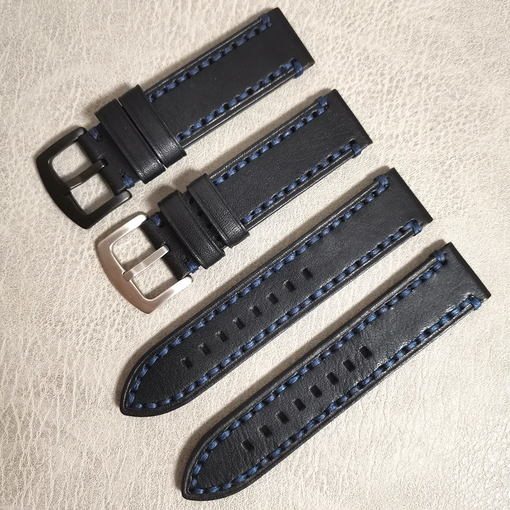 

Handmade Cow Leather Watchbands 20 22 24mm high quality Genuine Leather Vintage Wrist Watch Band Strap Belt watch accessories