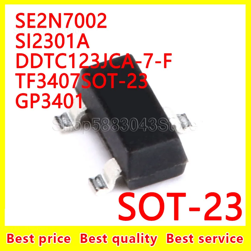 

(20 шт.) 100% Новый оригинальный SE2N7002 SI2301A DDTC123JCA-7-F TF3407 GP3401 SOT-23 SOT23
