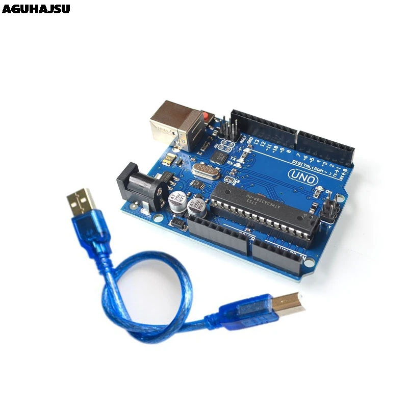 Один комплект UNO R3 официальная коробка ATMEGA16U2 + чип MEGA328P для Arduino макетная плата USB