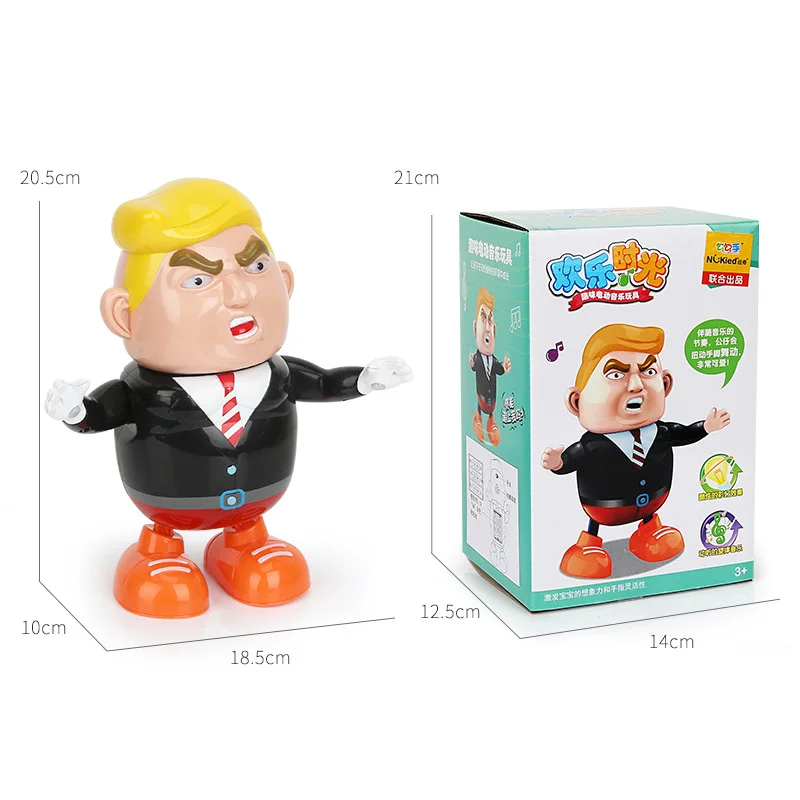 

Детские Мультфильмы авторизованные музыкальные танцующие игрушки Трампа танцующие игрушки танцующий робот экшн-игрушки с коробкой