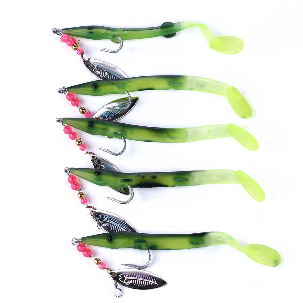 

5PCS 11cm 6g Soft Bait Fishing lure Metal Spoon Spinner bait Sequins Lure Bass Carp Fishing Tackle