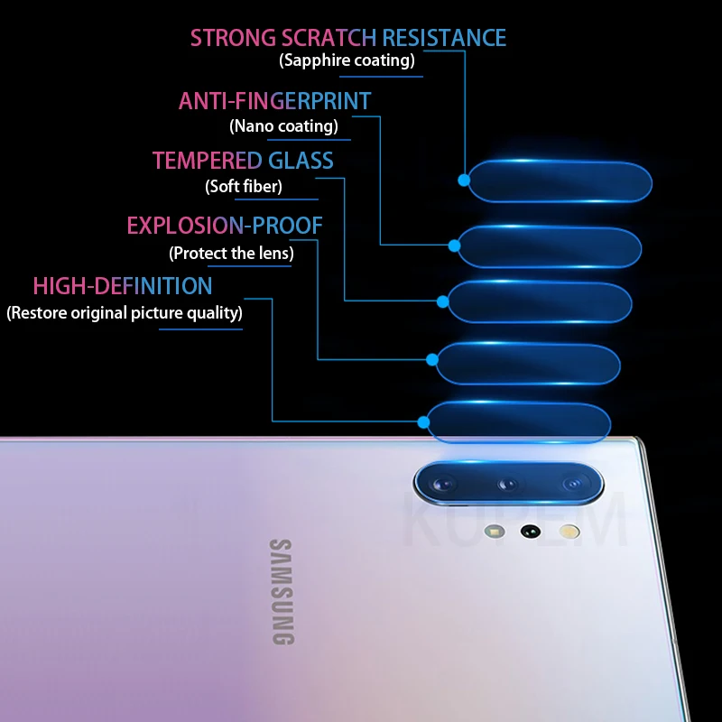 Защитное стекло 9D для Samsung Galaxy S20 Plus Ultra S20U Note 10 объектива камеры S10 E S9 S8 9 S 10E 8 пленка