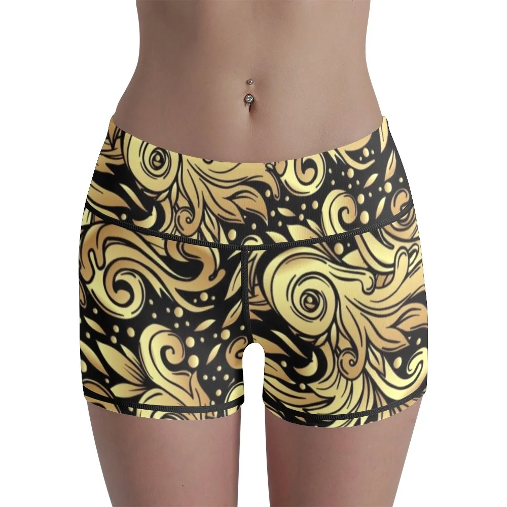 

Летние женские шорты для йоги с цифровой печатью, облегающие шорты для фитнеса с высокой талией и пуш-ап