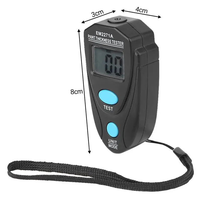 

EM2271 EM2271A Digital Mini Automobile Thickness Gauge Car Paint Tester Thickness Coating Meter Manual Paint Tool