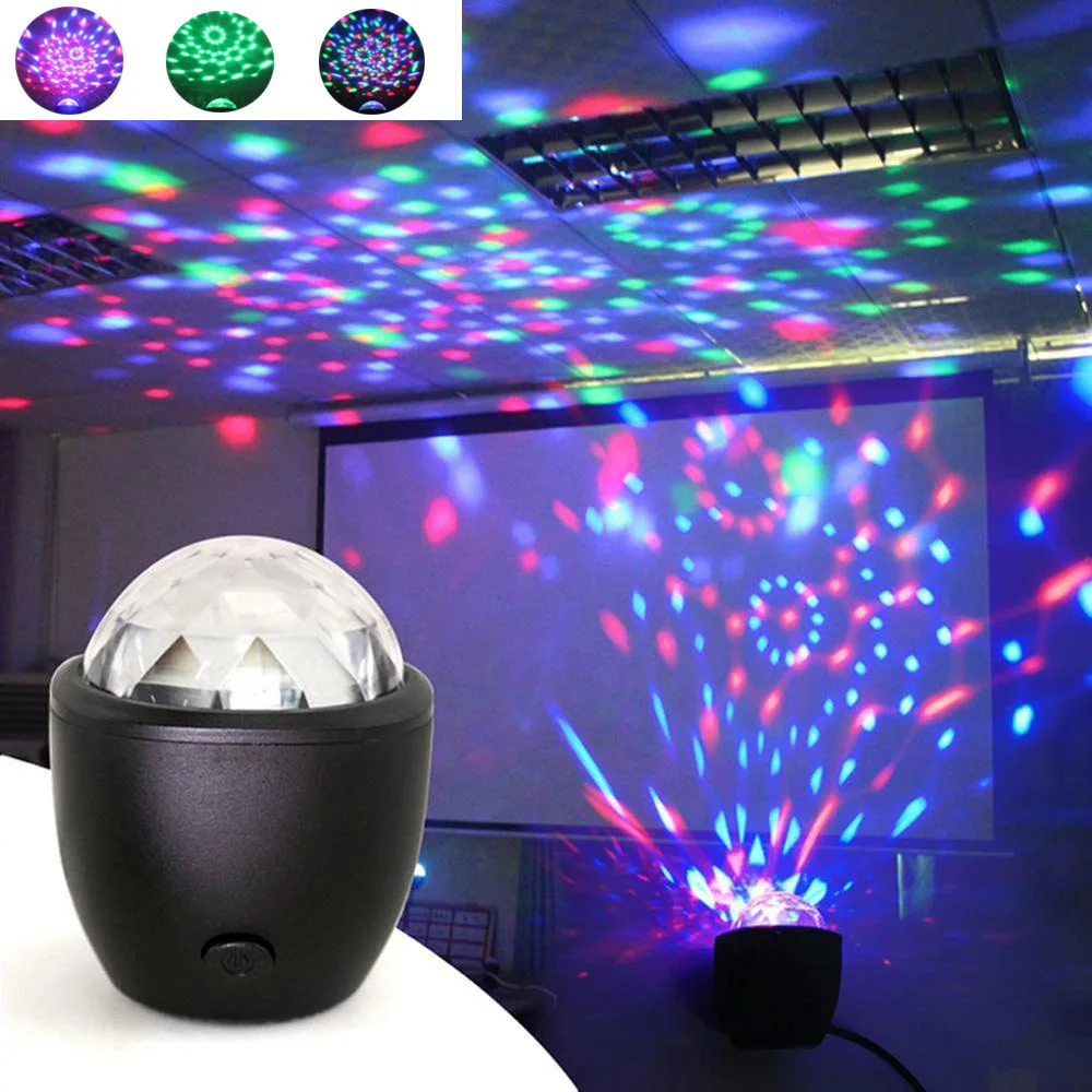 

Новый миниатюрный сценический светильник, хрустальный шар для дискотеки, Рождества, для клуба, диджевечерние, USB, многоцветный светодиодный...
