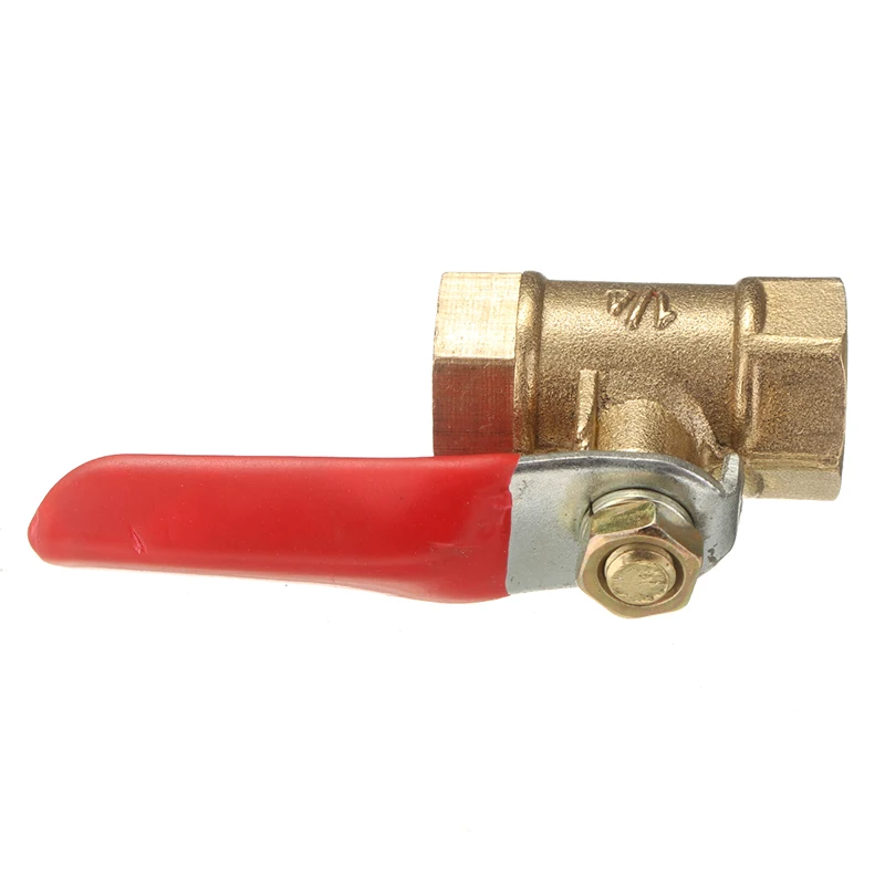 1 шт. латунный шаровой клапан 1/4 ''PT 13 мм резьба красный Рычаг Ручка Женский к