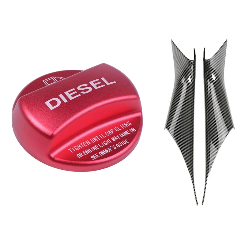 Крышка крышки топливного бака (красное дизельное топливо) и наклейки на дверную