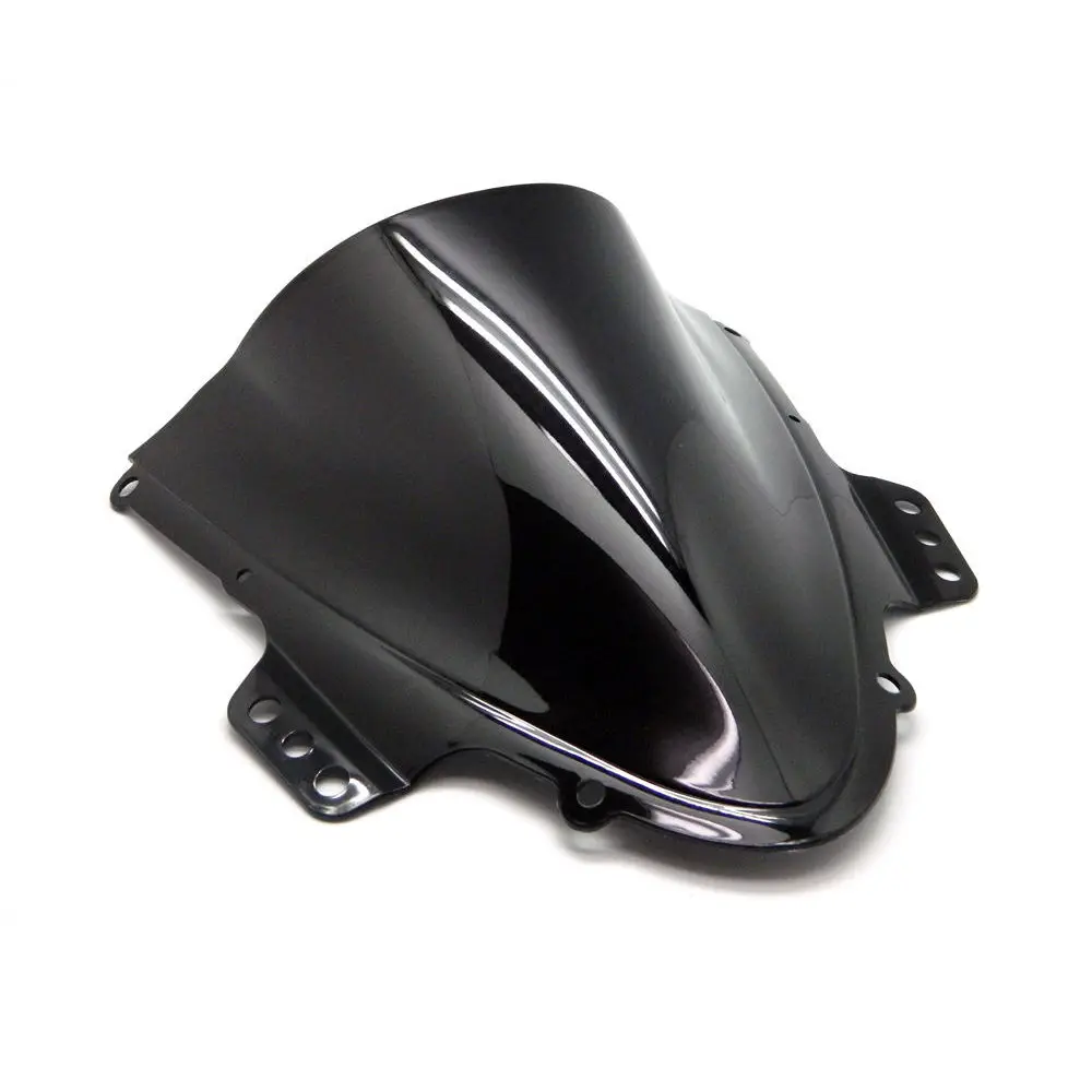 Motorcycle Black Double Bubble Windscreen Windshield Screen ABS Shield Fit For Suzuki GSXR GSXR1000 GSX-R1000 2005-2006 K5