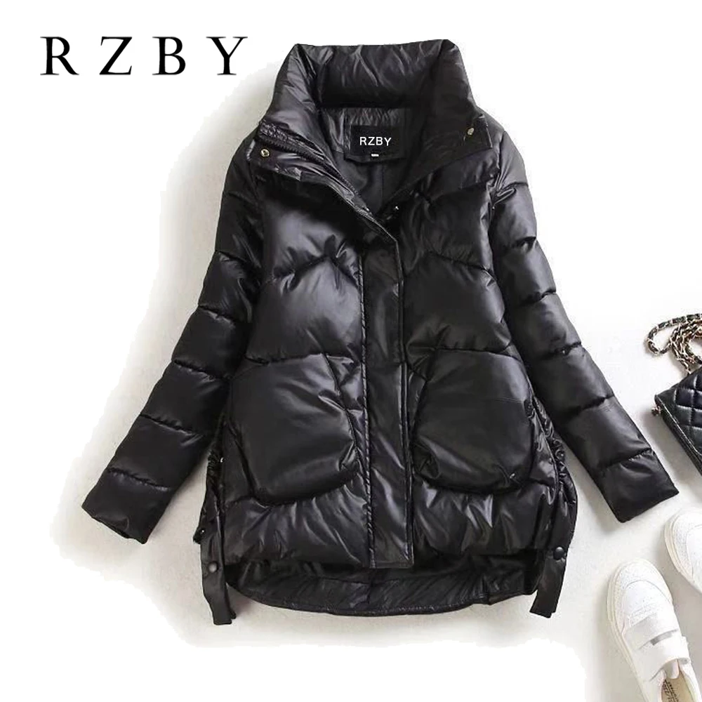 

Women Cotton-padded Jacket Bright Puffer Outwear Winter 2021 New куртка женская Bubble Parkas Sustans Jaqueta Feminina RZBY579
