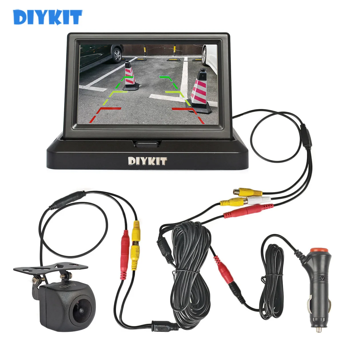 DIYKIT 5" 1024x600 Foldabel IPS AHD Car Monitor 1280x720P HD 170 Degree Starlight Night Vision Backup Camera Vehicle Reverse DIYKIT 5" 1024x600 Foldabel IPS AHD Car Monitor 1280x720P HD 170 Degree Starlight Night Vision Backup Camera Vehicle Reverse