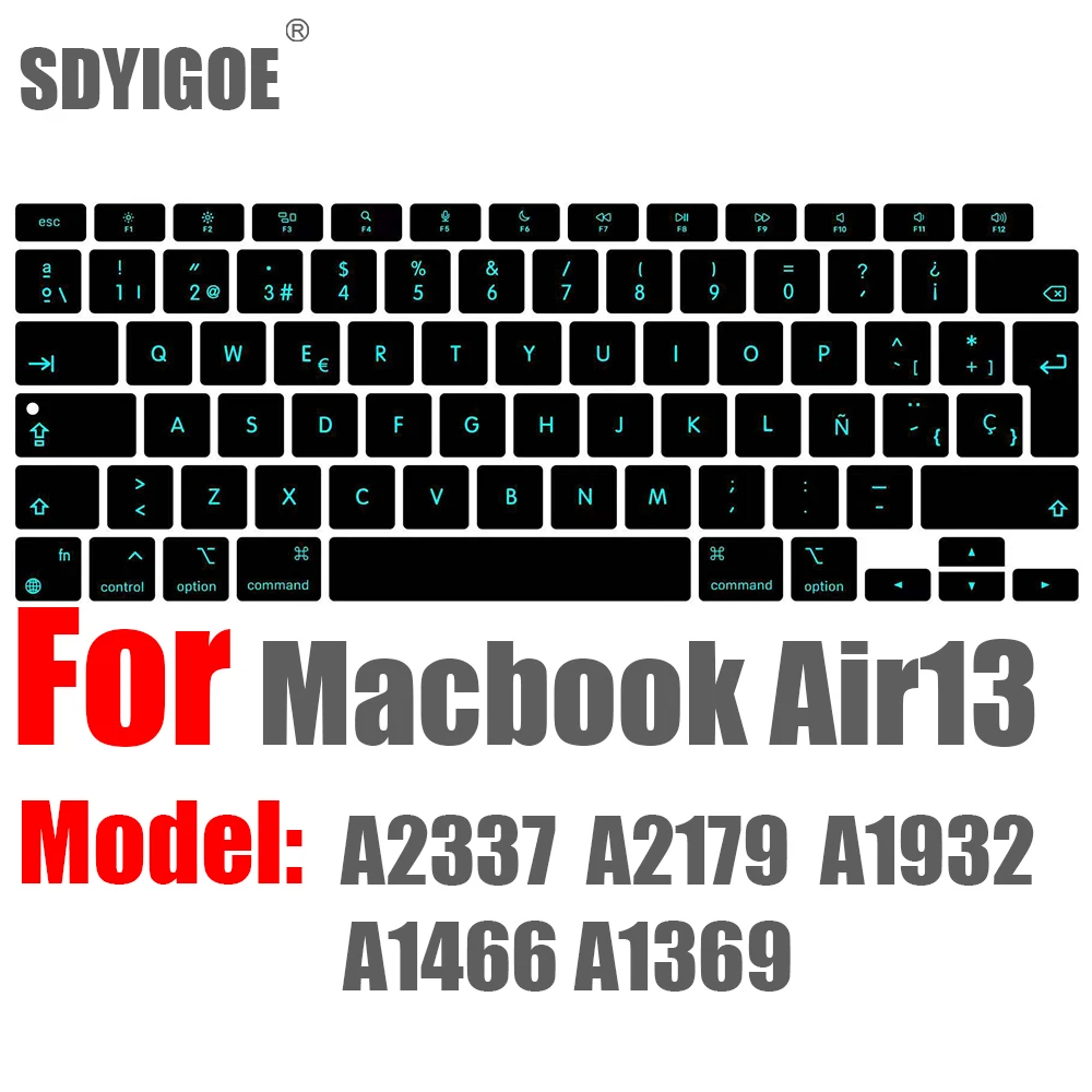 

Laptop Keyboard Cover For Macbook Air 13 M1 A2337 silicone Protective film keyboard case Air13 A1932 A2179 A1466 cover ES FR RU