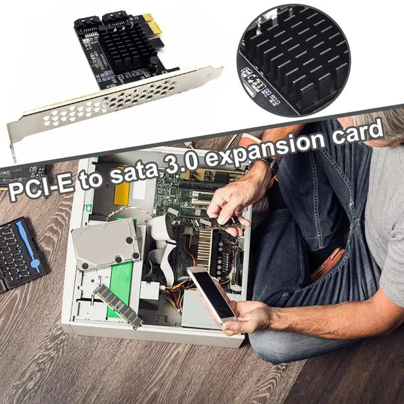 плата расширения pcie к sata 3 плата р