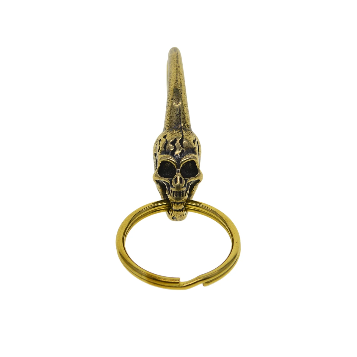 Ручная работа Весенняя оснастка овальная голова необработанная латунь японский