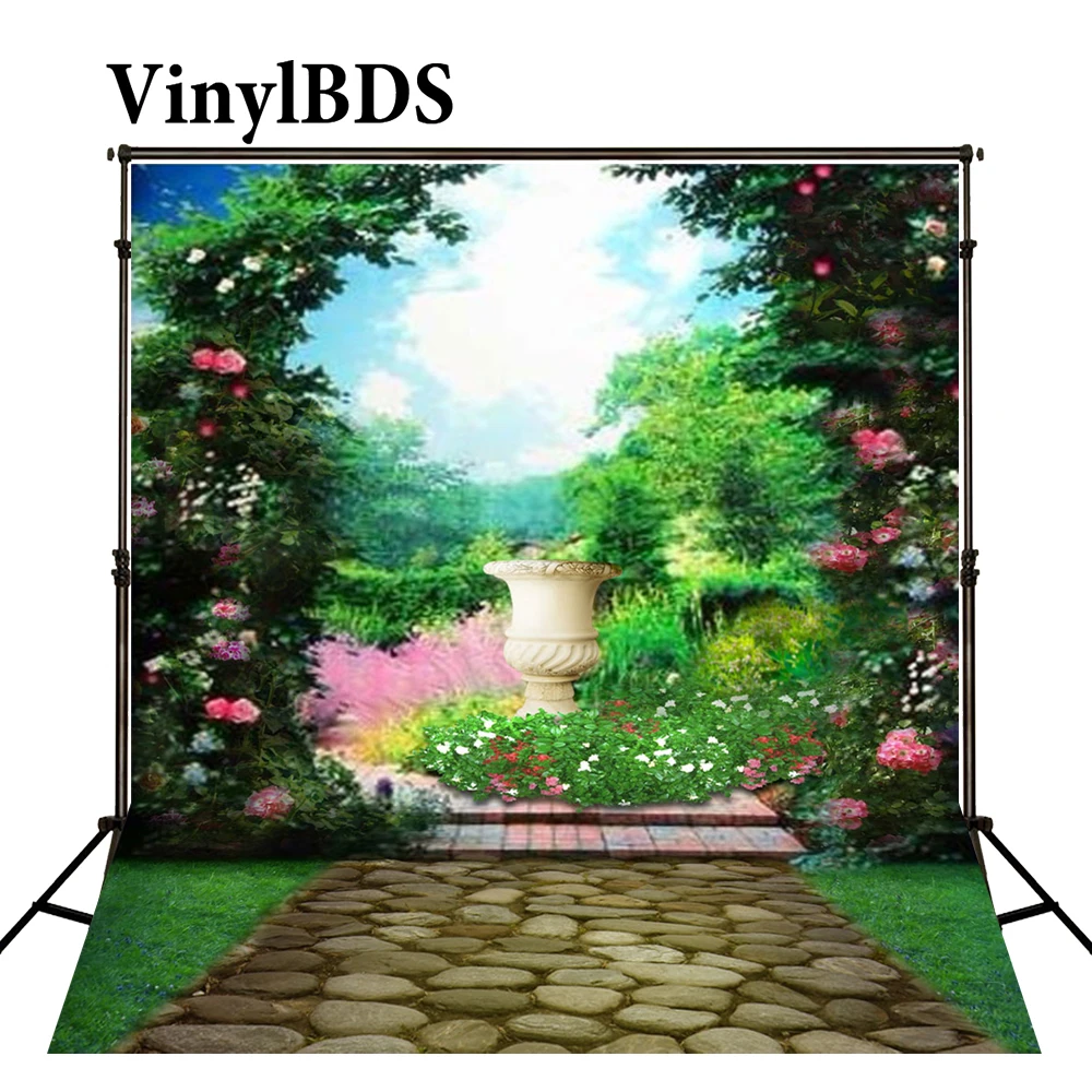 VinylBDS фон для фотосъемки новорожденных каменная дорога цветок новорожденный