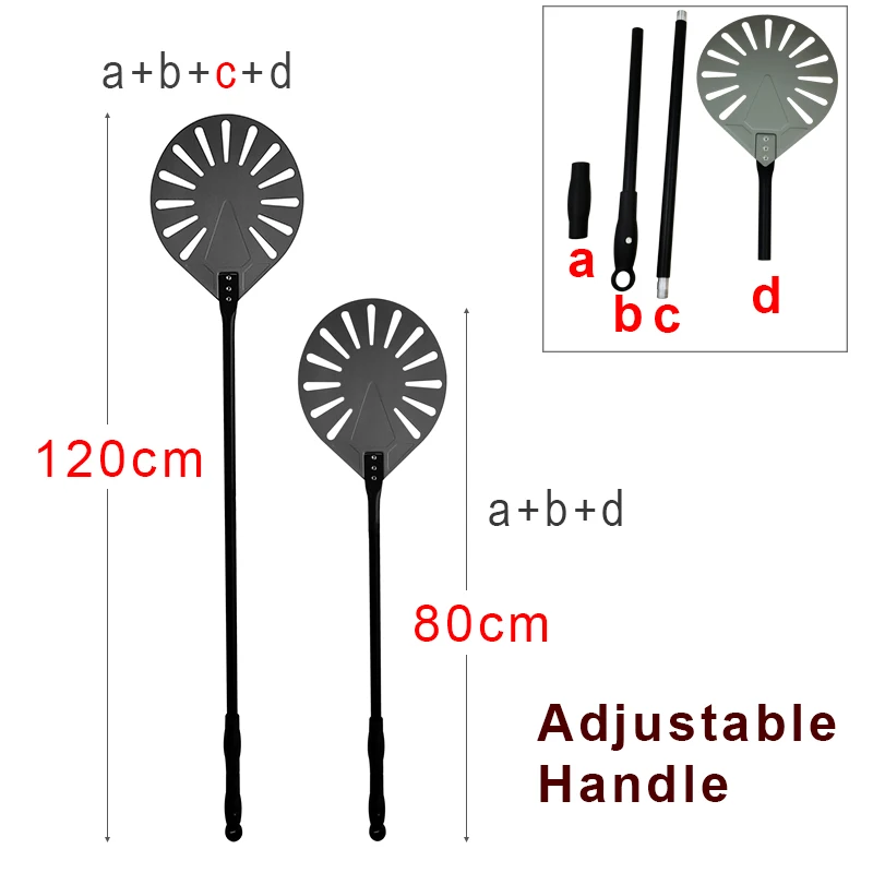 Лопатка для пиццы из твердого анодированного алюминия Регулируемая поворотная