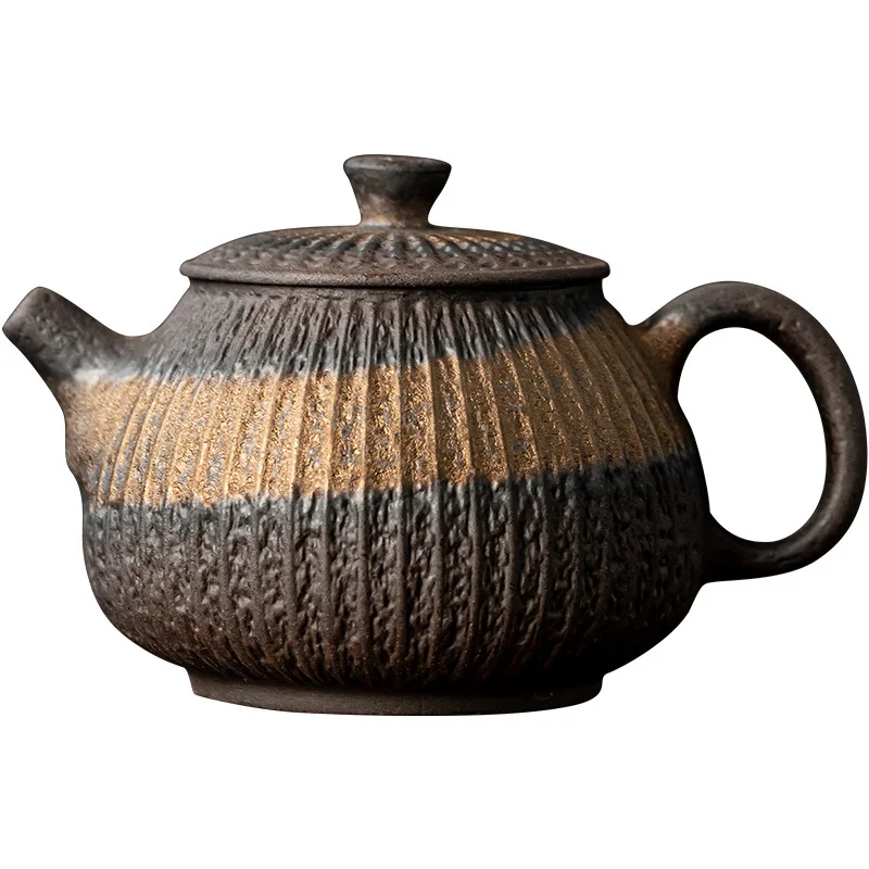 Чайник керамический в стиле ретро чайный набор из грубой керамики японском
