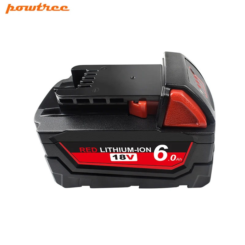 Powtree для Milwaukee 6000mAh 18V M18 электроинструменты литий ионная батарея замены 48 11 1840 1815