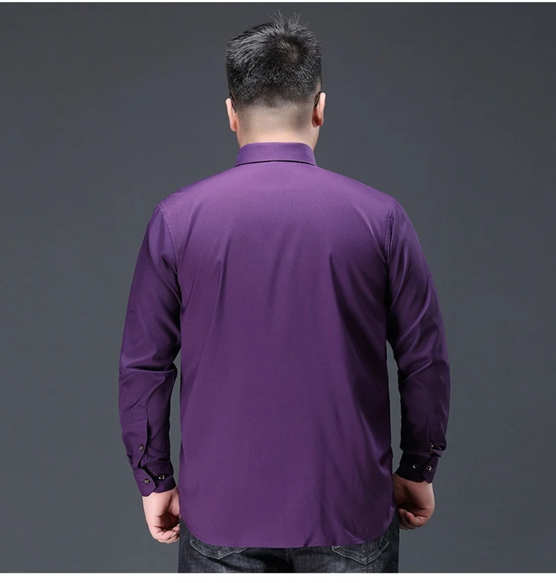 Высококачественная Мужская рубашка большого размера плюс 5XL 7XL 8XL 9XL 10XL зимняя Осенняя темно-синяя рубашка с длинным рукавом деловая рубашка 60
