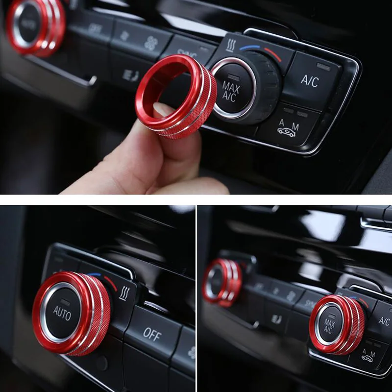 For BMW 1 2 3 4 Series X1 X2 F30 F47 F48 F36 Aluminium Center Air Condition A/C Control Switch Knob Decorate Ring Trim | Автомобили и