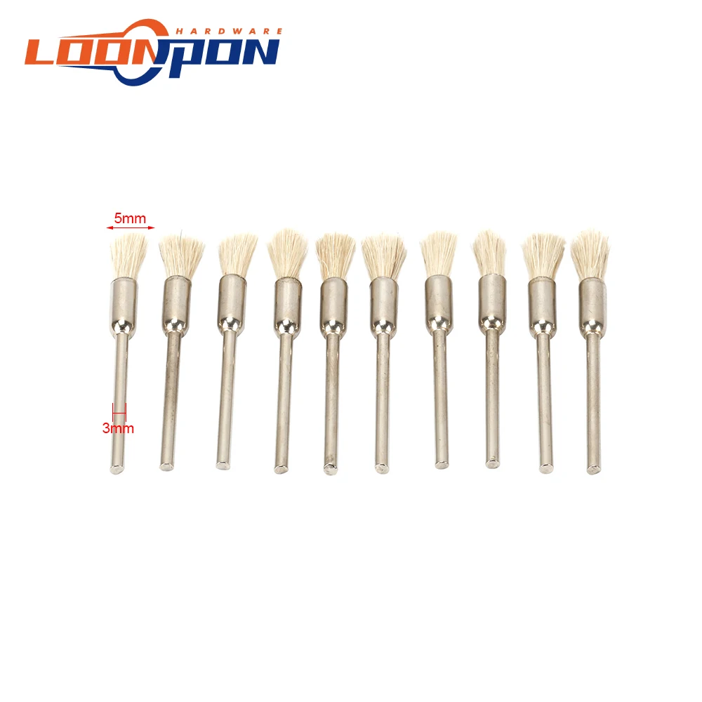 10 шт. 5 мм шлифовальная шерстяная щетка полировка буровые ротационные щетки 3
