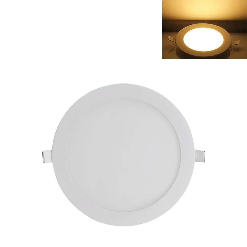 

24W Ultra Thin Panel LED Light Round Embedded Installation Warm White 85-265V Indoor Celling Lamp