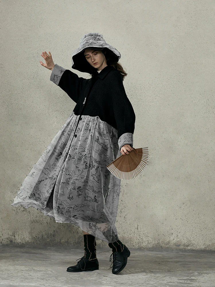 Дизайнерское осенне зимнее Оригинальное женское элегантное тонкое шелковое